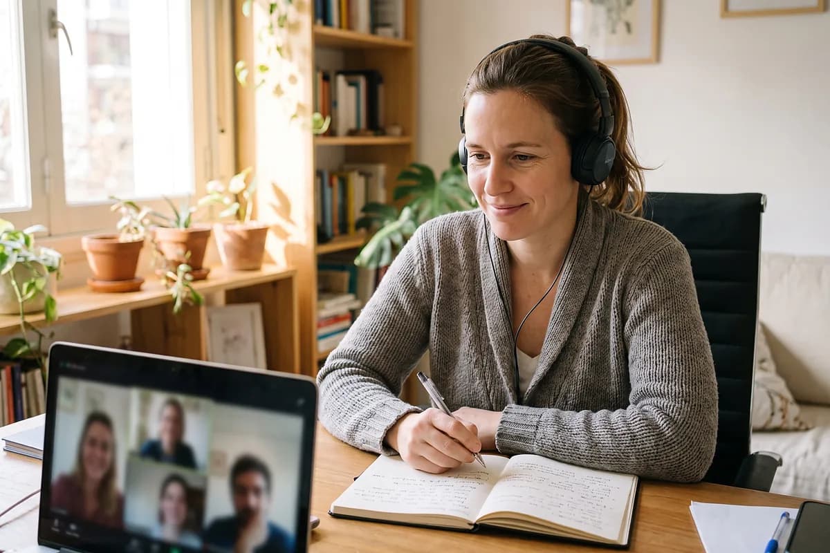 Sofía M. — Sofía está en la reunión de la mañana con su equipo de EE. UU.